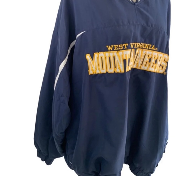 Vintage West Virginia University Mountaineers V-neck pullover jacket - size 2XL - Picture 6 of 12